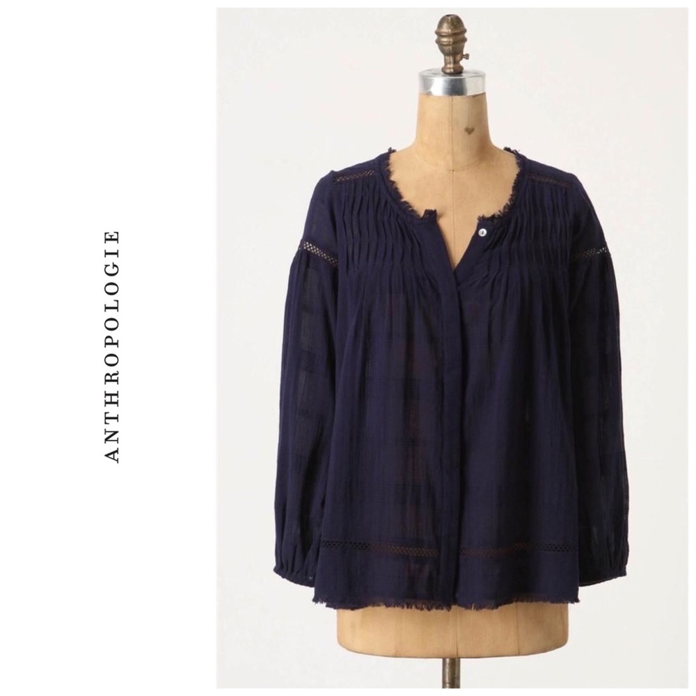 Anthropologie Elfin Folds Peasant blouse